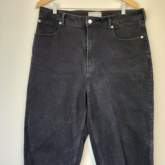 Everlane The Curvy Way High Jeans Straight Leg Women 33R Organic Cotton Black - Picture 4 of 13